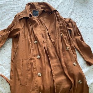 FOREVER 21 BROWN TRENCH COAT